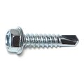 Buildright Self-Drilling Screw, #12 x 1 in, Zinc Plated Steel Hex Head Hex Drive, 107 PK 09782